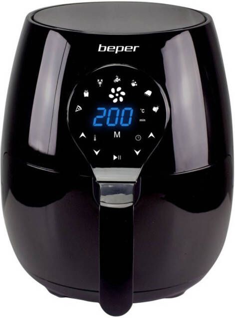 Beper Airfryer 5 Liter Hetelucht Friteuse Zwart
