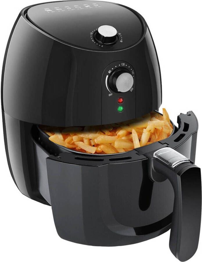 BES LED Airfryer Aigi Hida Hetelucht Friteuse Timer 3.5 Liter Zwart