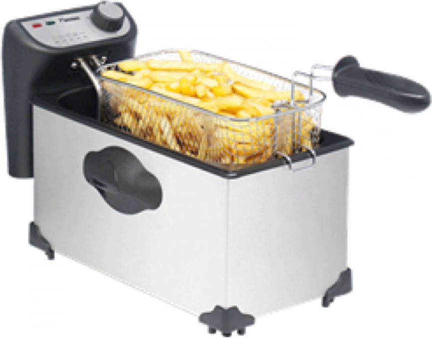Bestron AF351 Frituurpan met Coolzone Geborsteld RVS, 3.5 Liter