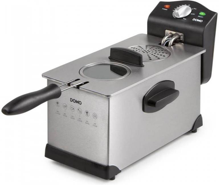 DOMO Do462fr Frituurpan 3l 2000w Koude Zone Rvs