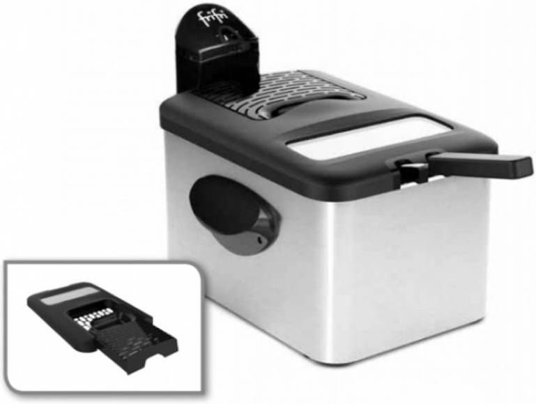 FriFri 5848 Duo Fil Enkel 4.5l 3200w Zwart, Grijs