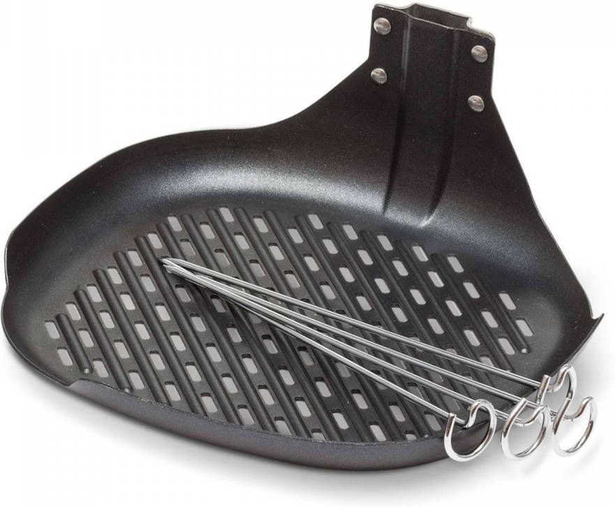 Philips Grillpan inzet HD9941/00 Grill kit met grillpan + spiezen, accessoires alleen voor airfryer Compact HD974x, HD964x, HD962x, HD972X
