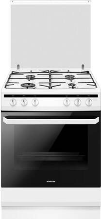 Inventum VFG6008 Gasfornuis Wit