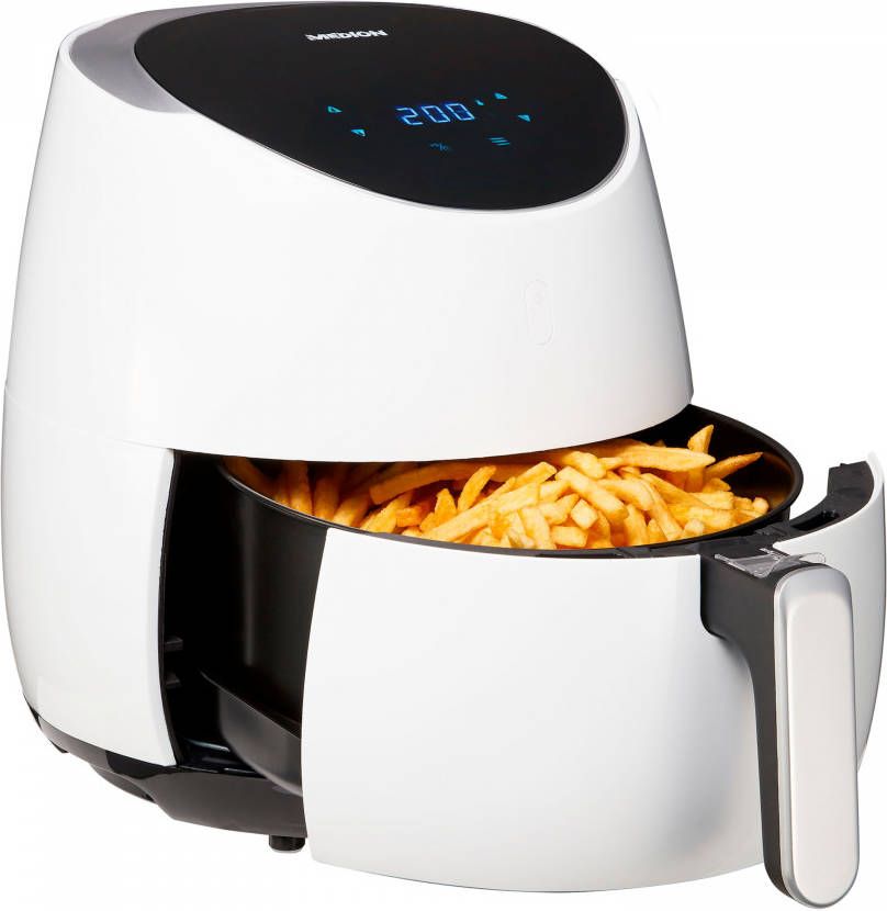 Medion Xxl Airfryer Md 19279, Vetvrij Frituren, Digitaal Bedieningspaneel, 8 Automatische Programma&apos, s, 2000w Vermogen