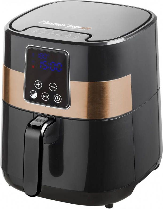Bestron Heteluchtfriteuse digitaal AAF7003DCO zwart en koperkleurig