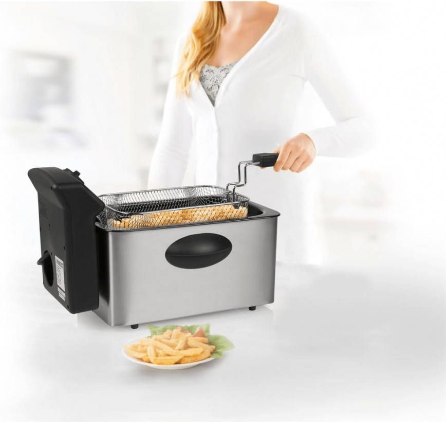 Princess Friteuse 2000 W 4 L zilverkleurig